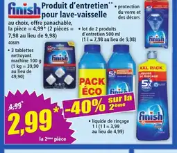 Norma FINISH Produit d'entretien pour lave-vaisselle offre
