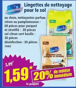 Norma SAUBERMAX Lingettes de nettoyage pour le sol offre