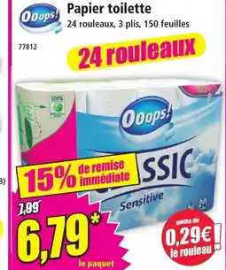 Norma OOOPS Papier toilette offre