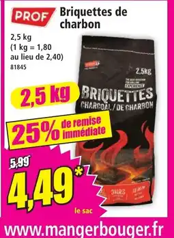 Norma PROF Briquettes de charbon offre