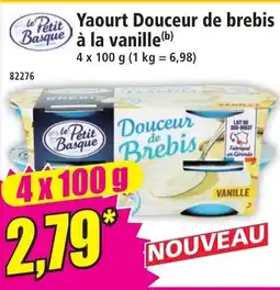 Norma LE PETIT BASQUE Yaourt Douceur de brebis Basque à la vanille offre