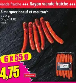 Norma 6 merguez boeuf et mouton offre