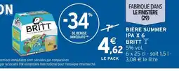 Intermarché BRITT Bière summer ipa x 6 offre
