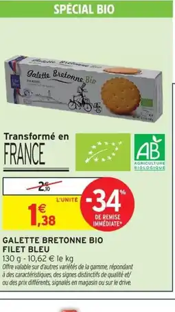 Intermarché Galette bretonne bio filet bleu offre