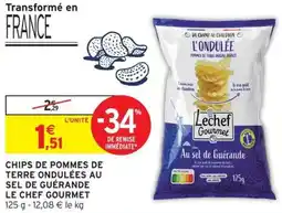 Intermarché Chips de pommes de terre ondulées au sel de guérande le chef gourmet offre