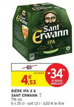 Intermarché SANT ERWANN Bière ipa x 6 offre