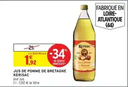 Intermarché KERISAC Jus de pomme de bretagne offre