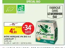 Intermarché LANCELOT Bière morgane ipa bio x 6 offre