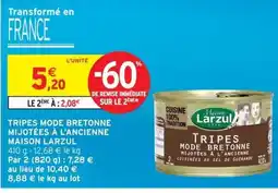 Intermarché MAISON LARZUL Tripes mode bretonne mijotées à l'ancienne offre
