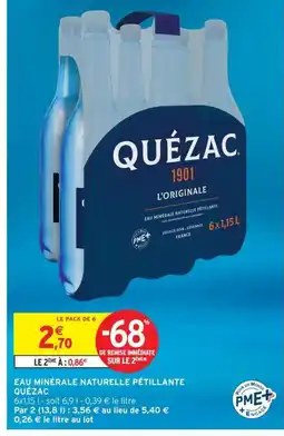 Intermarché QUÉZAC Eau minerale naturelle petillante offre