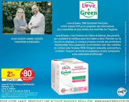 Intermarché LOVE & GREEN Serviettes hypoallergéniques normal x14 offre