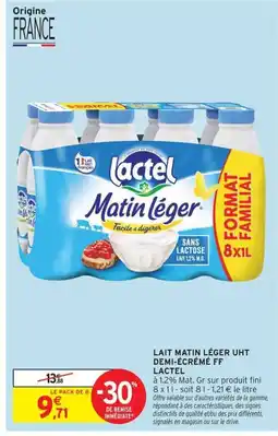 Intermarché LACTEL Lait matin léger uht demi-écrémé ff offre