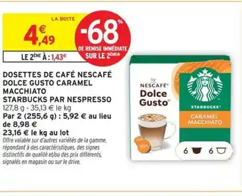 STARBUCKS Dosettes de café nescafé dolce gusto caramel macchiato