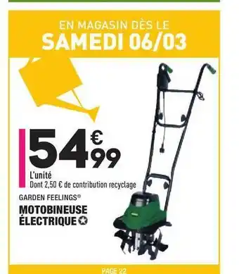 ALDI Motobineuse électrique Garden Feelings offre