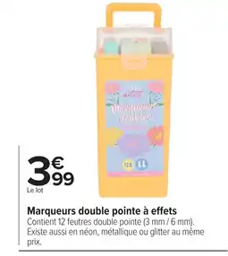 Carrefour Marqueurs double pointe à effets offre