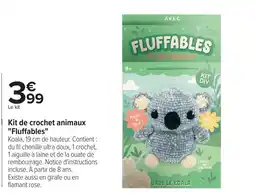 Carrefour Kit de crochet animaux Fluffables offre