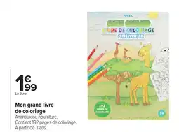 Carrefour Mon grand livre de coloriage offre