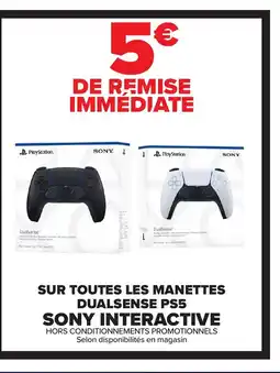 Carrefour Sur toutes les manettes dualsense ps5 sony interactive offre