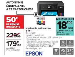 Carrefour EPSON Imprimante multifonction 3 en 1 offre