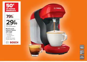 BOSCH Machine multi- boissons Tassimo style rouge