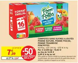 Intermarché Express Pom'potes compotes sans sucres ajoutés offre
