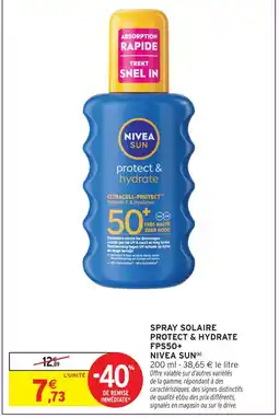 Intermarché Express Nivea sun spray solaire protect & hydrate fps50+ offre