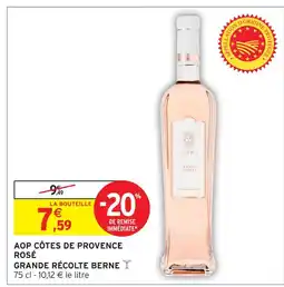 Intermarché Express Berne aop côtes de provence rosé grande récolte offre