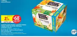Intermarché Express Charles & alice compote sans sucres ajoutés pomme/ pomme-poire en offre spéciale offre
