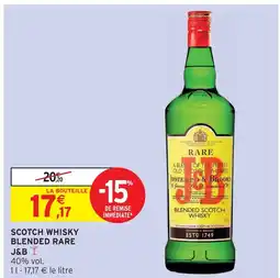 Intermarché Express J&b scotch whisky blended rare offre