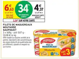 Intermarché Express Saupiquet filets de maquereaux moutarde offre