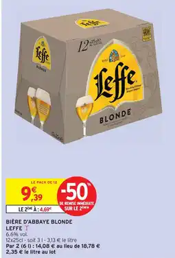Intermarché Express Leffe bière d'abbaye blonde offre