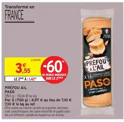Intermarché Express Paso préfou à l'ail offre