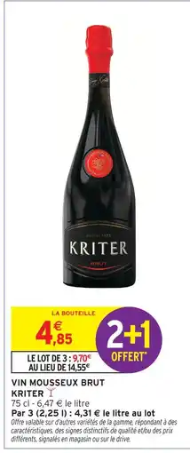 Intermarché Express Kriter vin mousseux brut offre