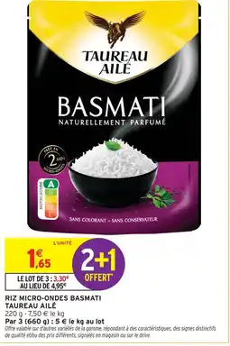 Intermarché Express Taureau ailé riz micro-ondes basmati offre