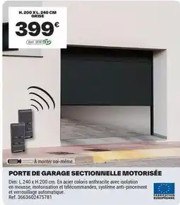 Brico Dépôt Dim - porte de garage sectionnelle motorisee offre