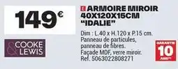 Brico Dépôt Dim - armoire miroir 40x120x15cm offre