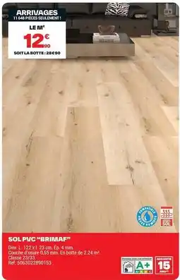 Brico Dépôt Dim - sol pvc brimaf offre