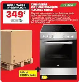 Brico Dépôt Cuisinierie vitroceramique 4 zones grise offre