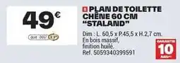 Brico Dépôt Dim - plan de toilette chêne 60 cm stalard offre