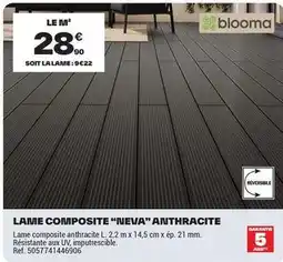 Brico Dépôt Blooma - lane composite neva anthracite offre