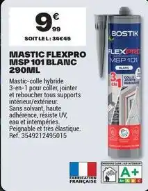 Brico Dépôt Tous - mastic flexpro msp 10l blanc 290l offre