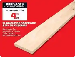 Brico Dépôt 3m - planche de coffrege 3m offre