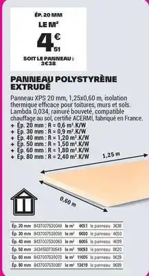 Brico Dépôt Painie au polystyrene extrudé offre