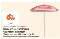Netto Parasol de plage bayadère 180cm offre