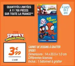 Netto Carnet de dessins à gratter spidey offre