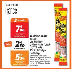 Netto Justin bridou le bâton de berger nature offre