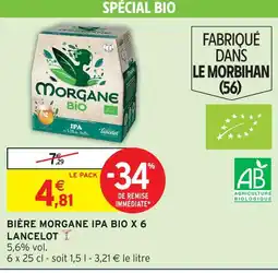 Intermarché Lancelot bière morgane ipa bio offre
