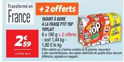 Netto Yoplait yaourt à boire à la fraise ptit yop offre