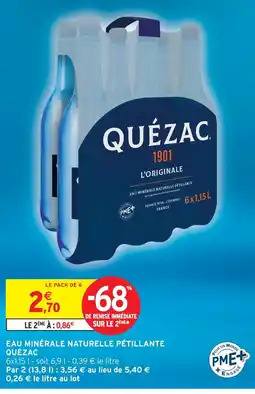Intermarché Quézac eau minérale naturelle pétillante offre
