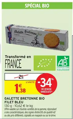 Intermarché Filet bleu galette bretonne bio offre